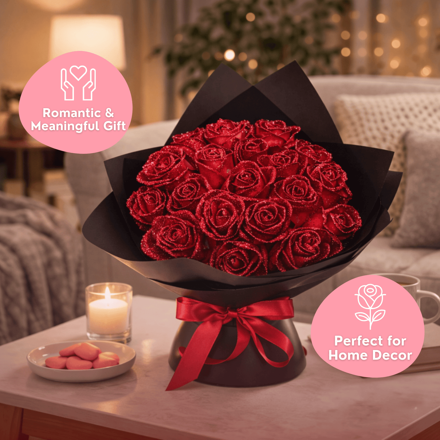 Glitter Rose Bouquet