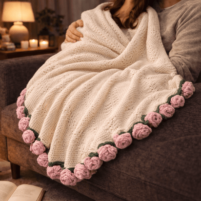 Crochet Floral Blanket